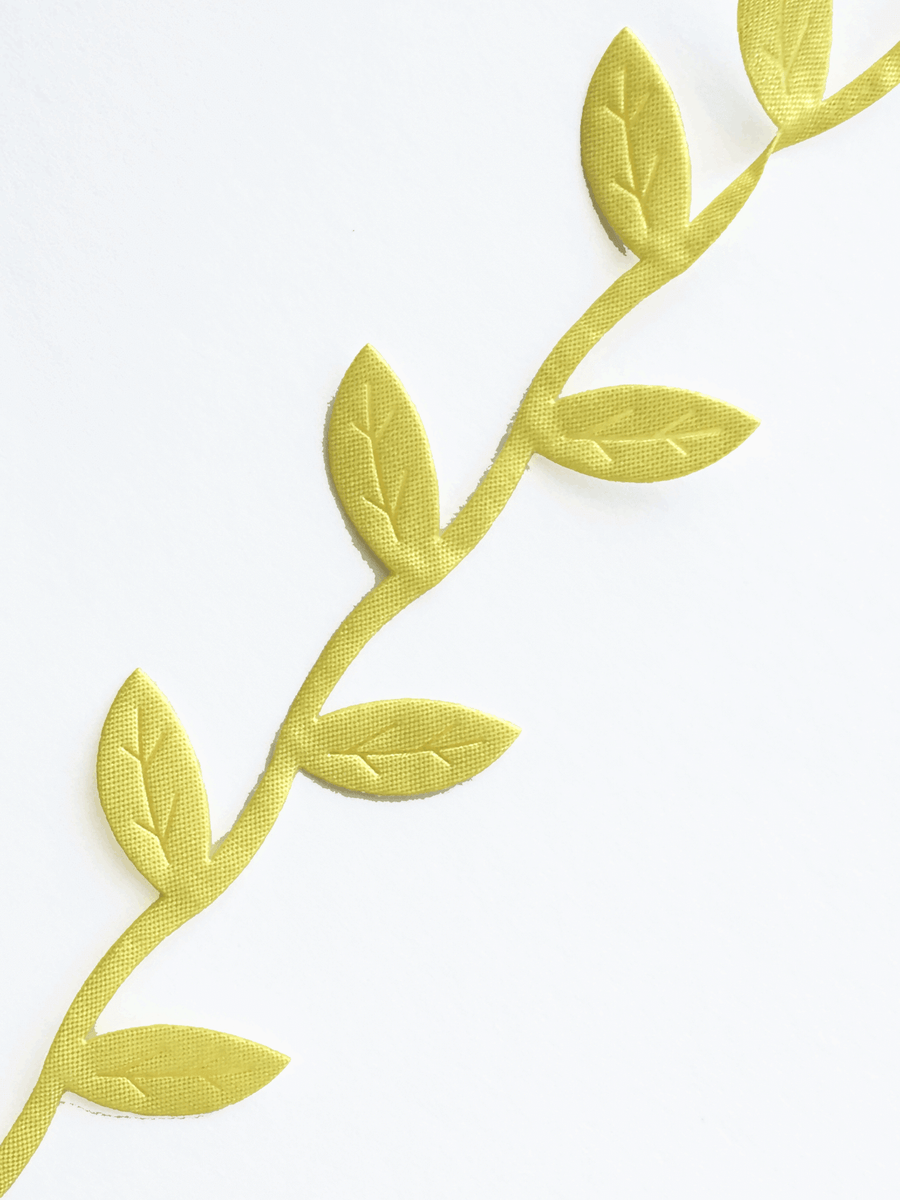 Leaf Garland Ribbon Yellow - 5mt length