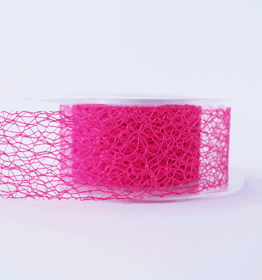 Mesh Ribbon Hot Pink - 5mt Length
