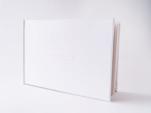 White Leather Guest Book