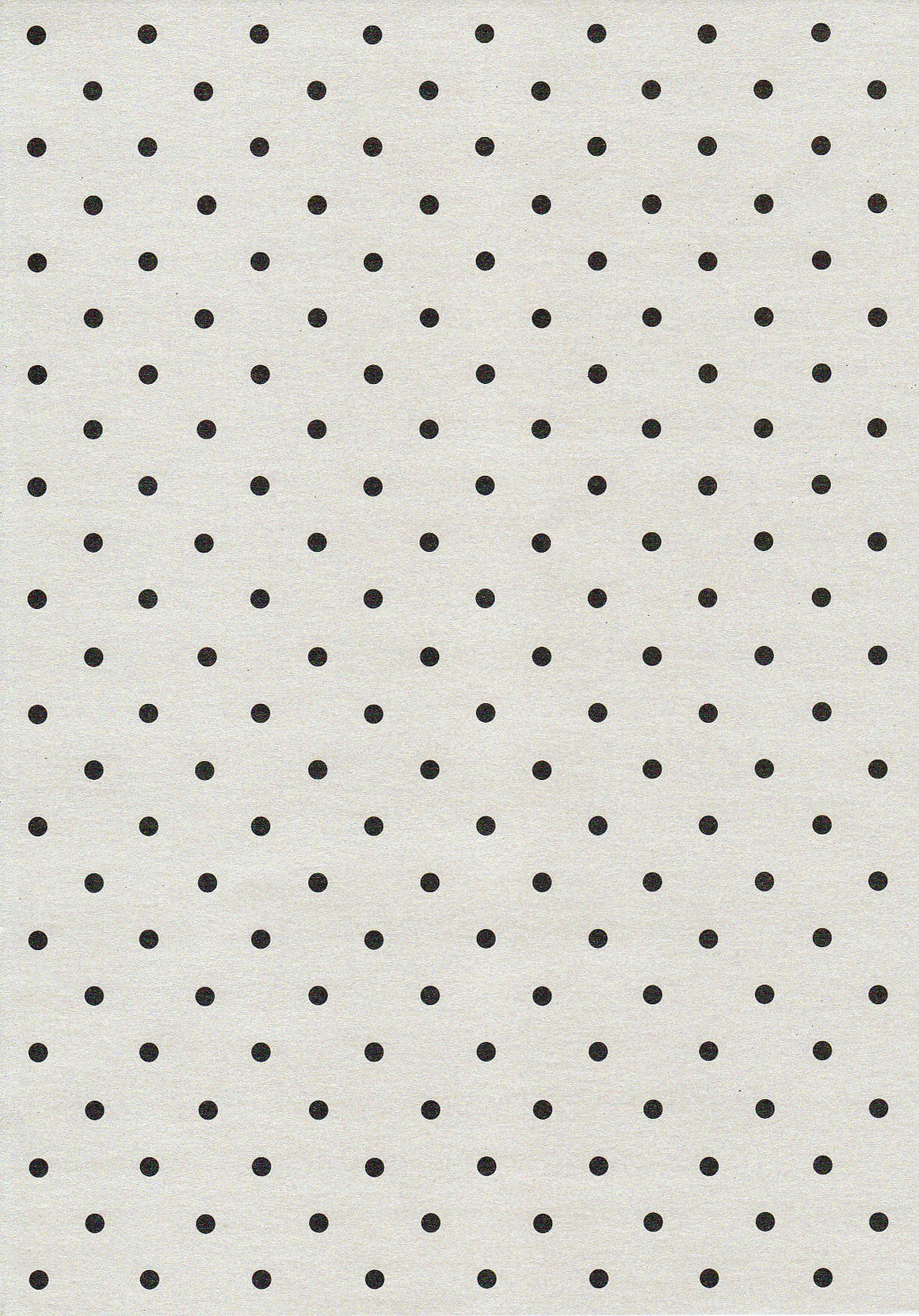 Black Polka Dots on White A4 Paper