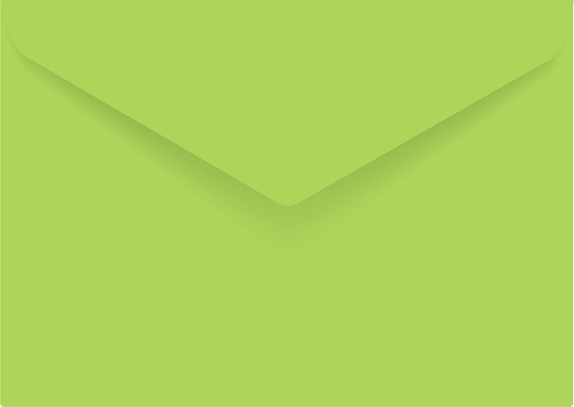 Modern Green C6 Envelope