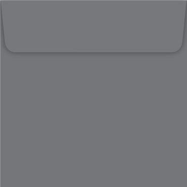 Dark grey 150mm square wallet peel and seal envelope