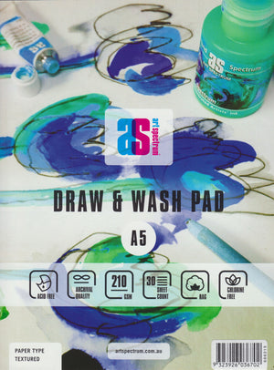 Art Spectrum Draw and Wash Pad A5 210gsm Textured