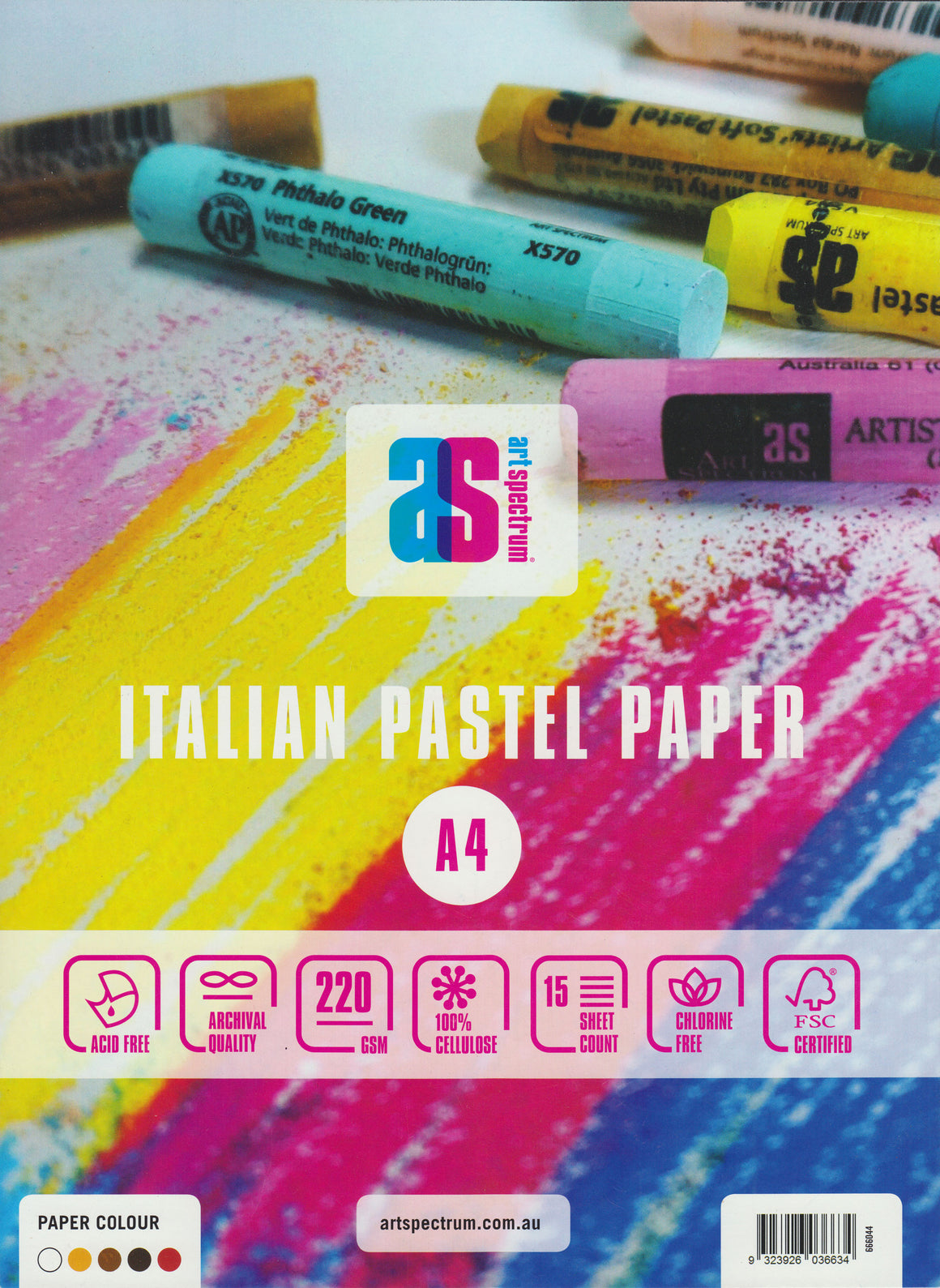 Art Spectrum Pastel Paper Pad Australian Colours A4 220gsm