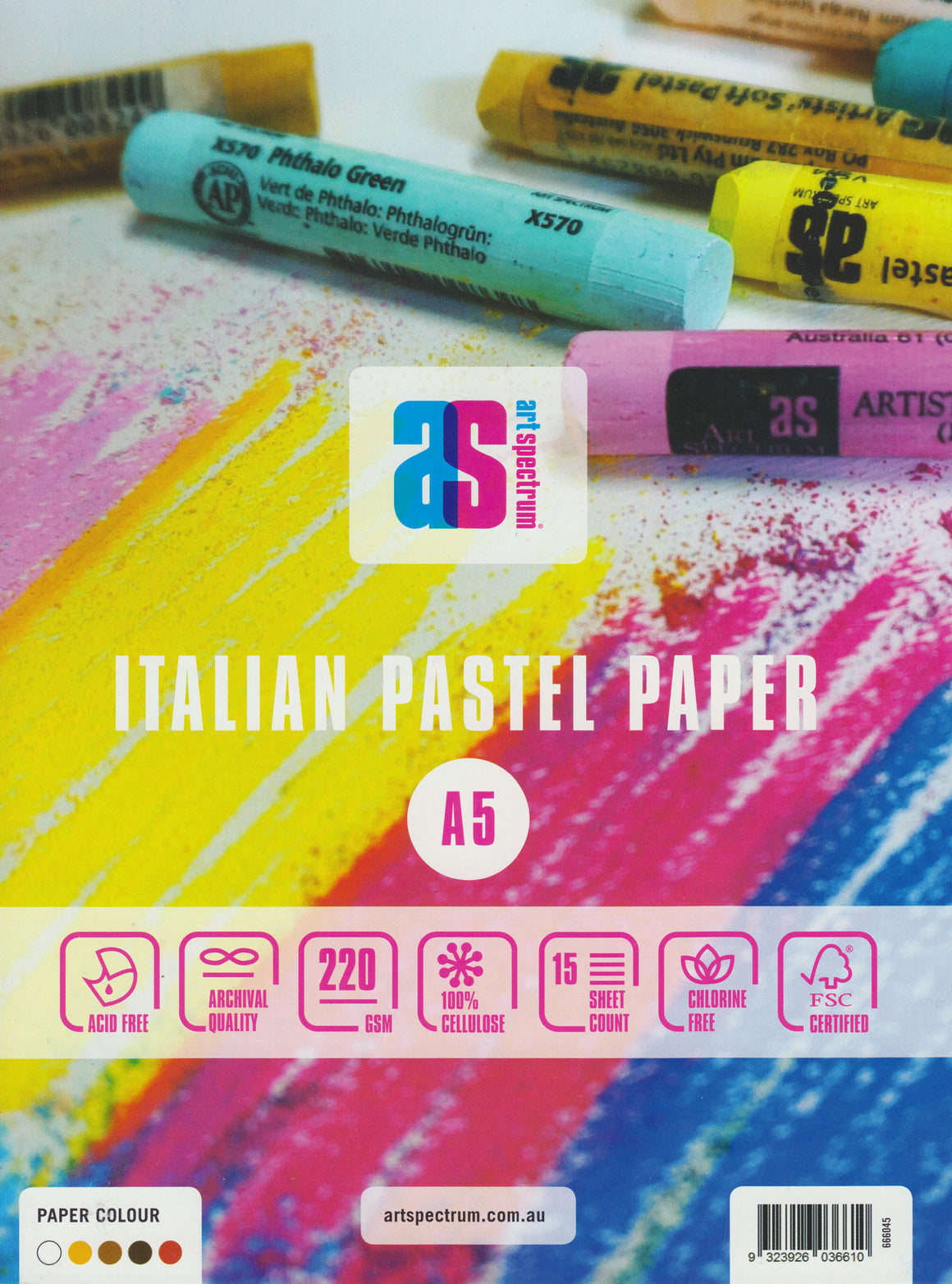 Art Spectrum Pastel Paper Pad Australian Colours A5 220gsm