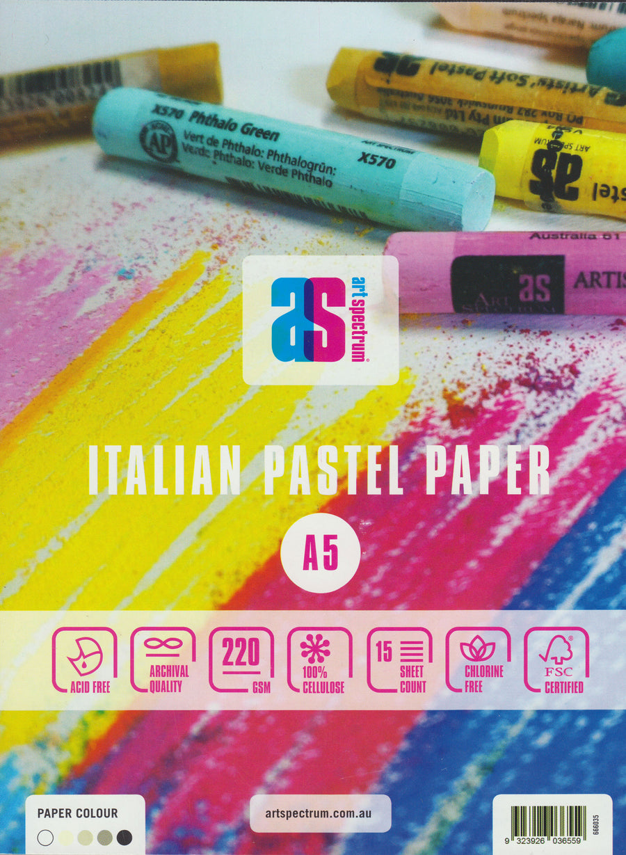 Art Spectrum Pastel Paper Pad Greys A5 220gsm