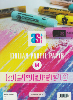 Art Spectrum Pastel Paper Pad White A4 220gsm
