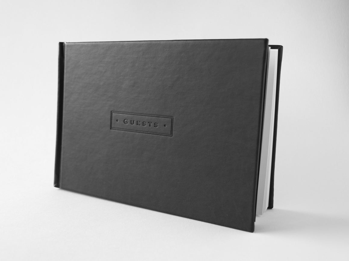 Black Leatherette Guestbook