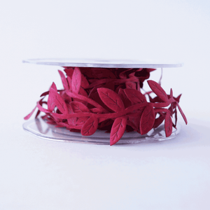 Leaf Garland Ribbon Burgundy - 5mt length