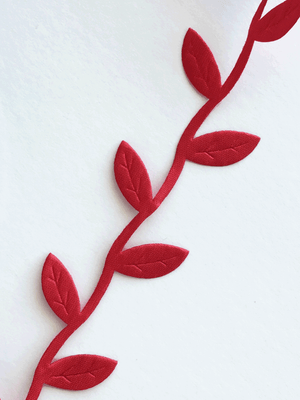 Detail of leaf garland ribbon