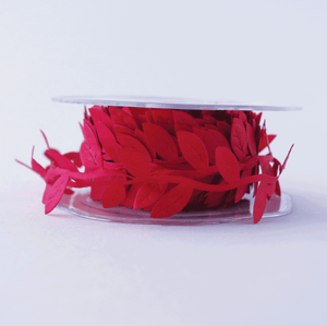 Leaf Garland Ribbon Red - 5mt lenght