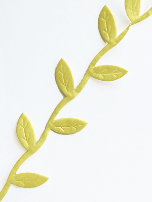 Detail of leaf garland ribbon