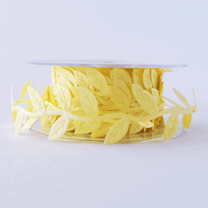 Leaf Garland Ribbon Yellow - 5mt length