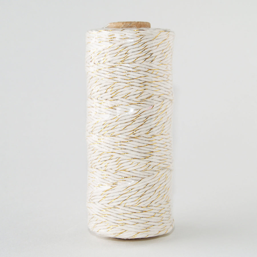 Bakers Twine Metallic Gold and White