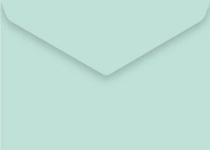 C6 ocean blue-green banker back envelope.