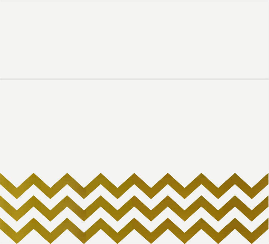 Chevron Gold Foil Place Cards