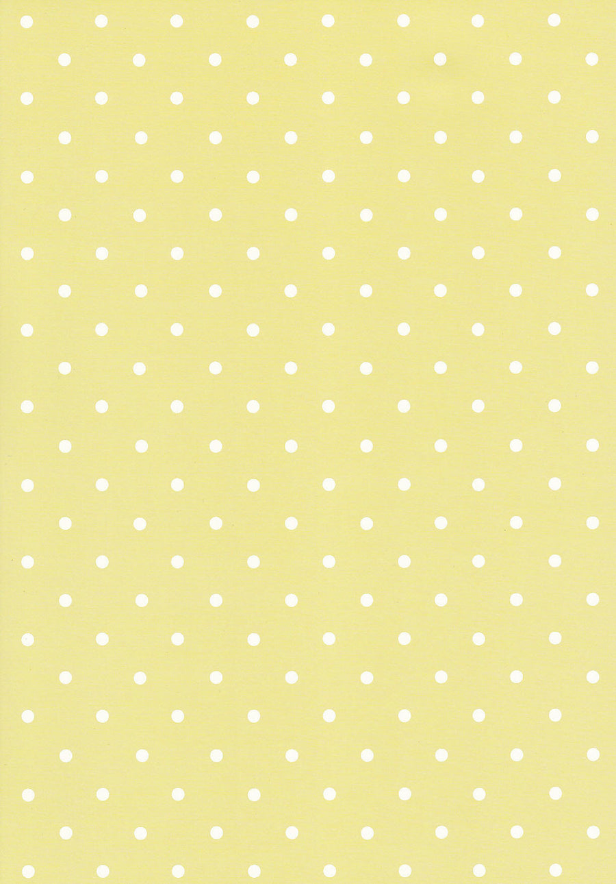 White polka on white 120gsm paper