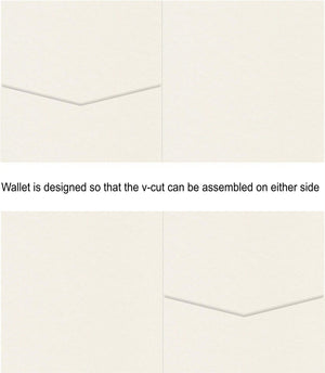 White Gold Square Invitation Wallet