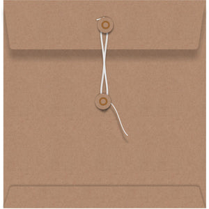 Kraft String Seal 150 x 150mm Envelope