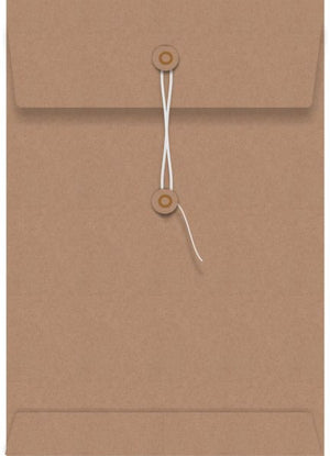Kraft String Seal 85 x 130mm Envelope