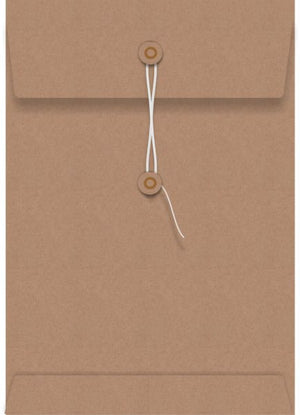 Kraft String Seal 85 x 130mm Envelope